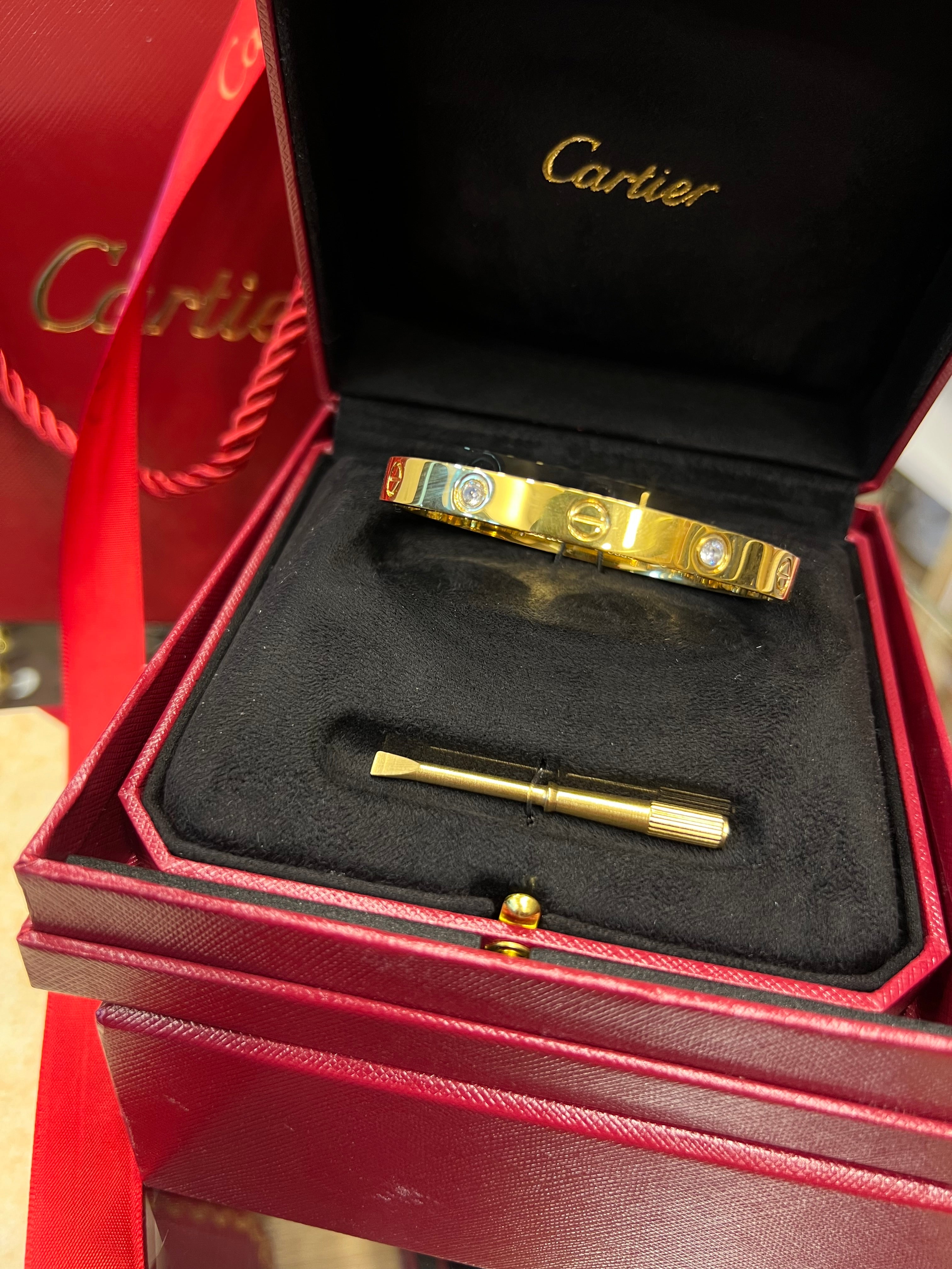Cartier LOVE BRACELET, CLASSIC MODEL, 4 DIAMONDS