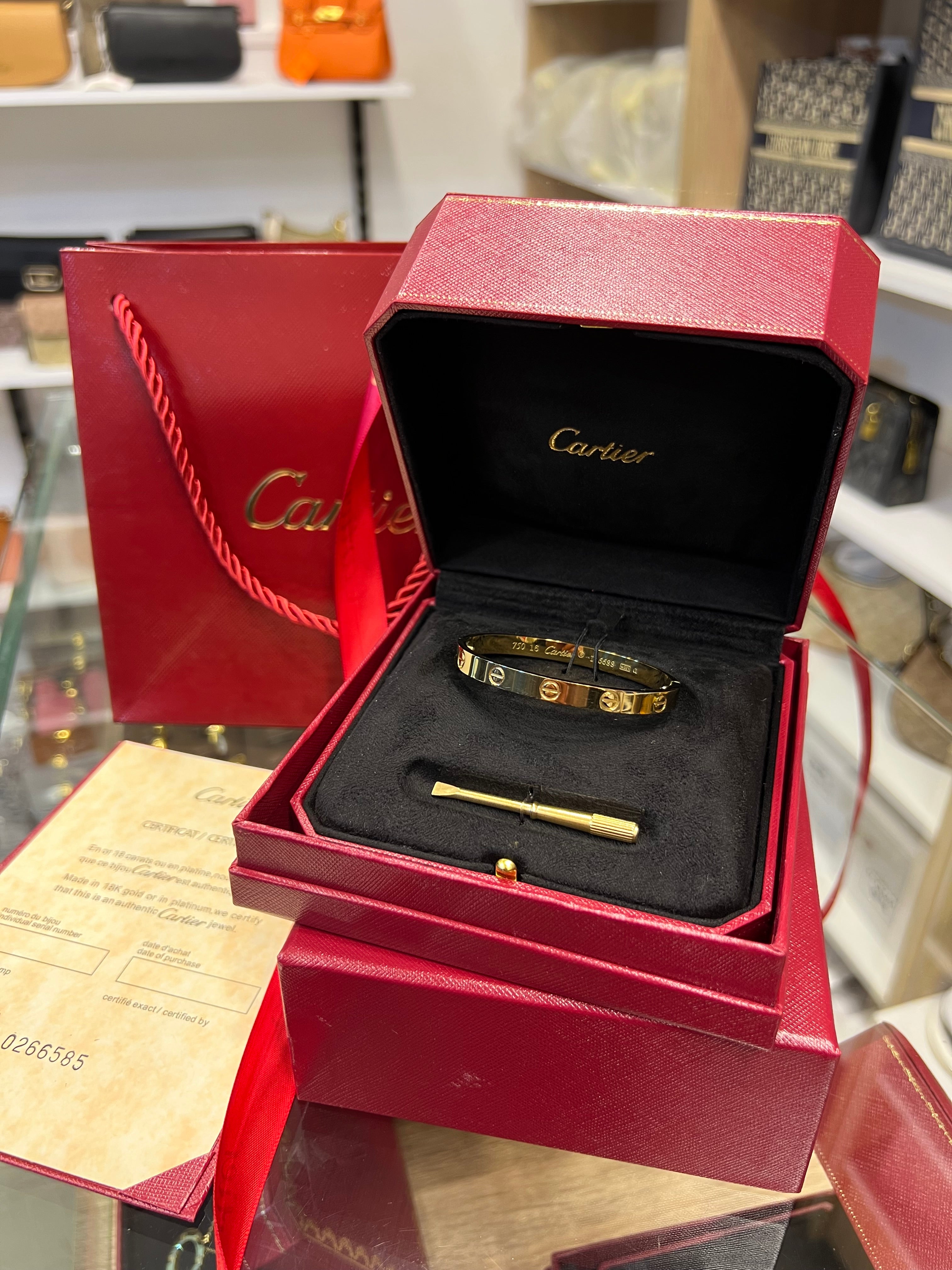CARTIER LOVE BRACELET, CLASSIC MODEL, BRUSHED
