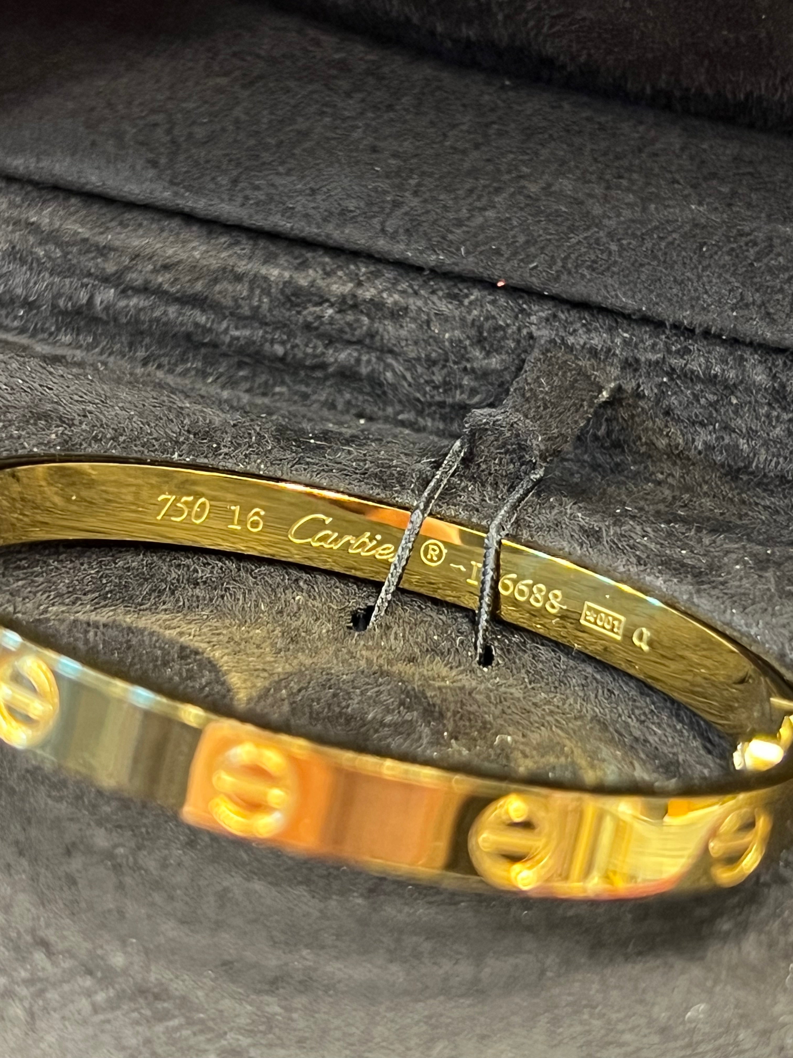 CARTIER LOVE BRACELET, CLASSIC MODEL, BRUSHED