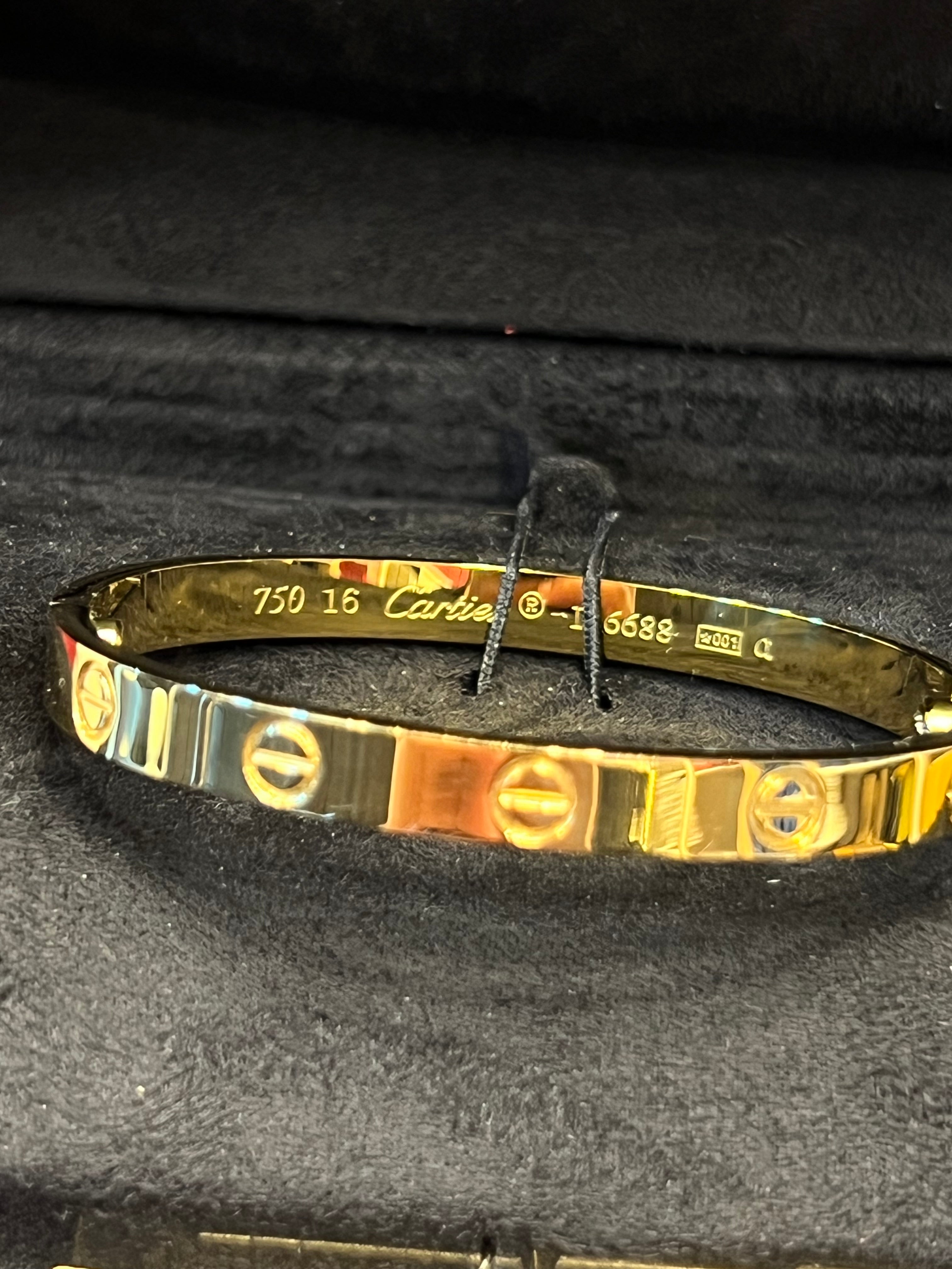 CARTIER LOVE BRACELET, CLASSIC MODEL, BRUSHED