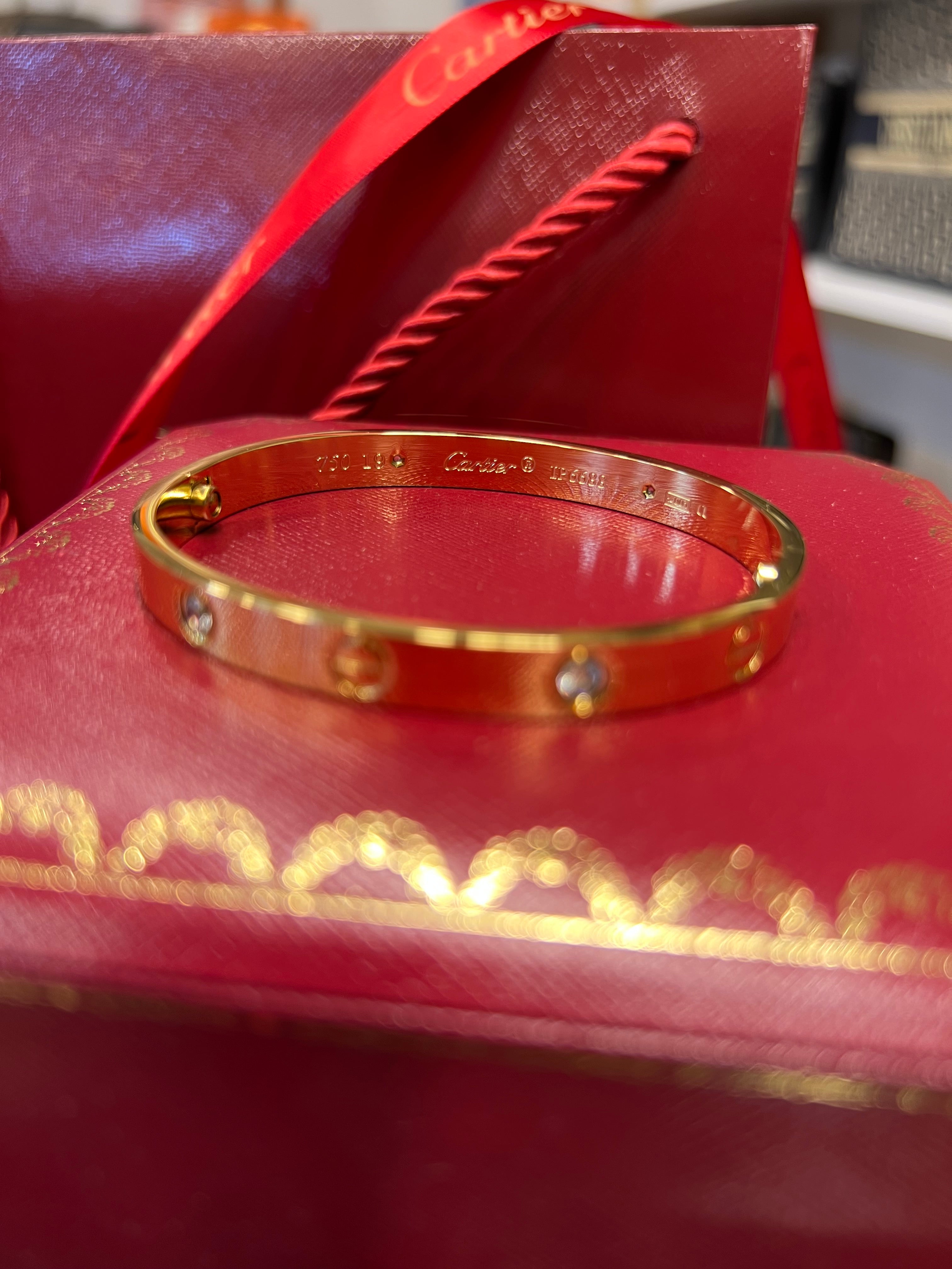 Cartier LOVE BRACELET, CLASSIC MODEL, 4 DIAMONDS