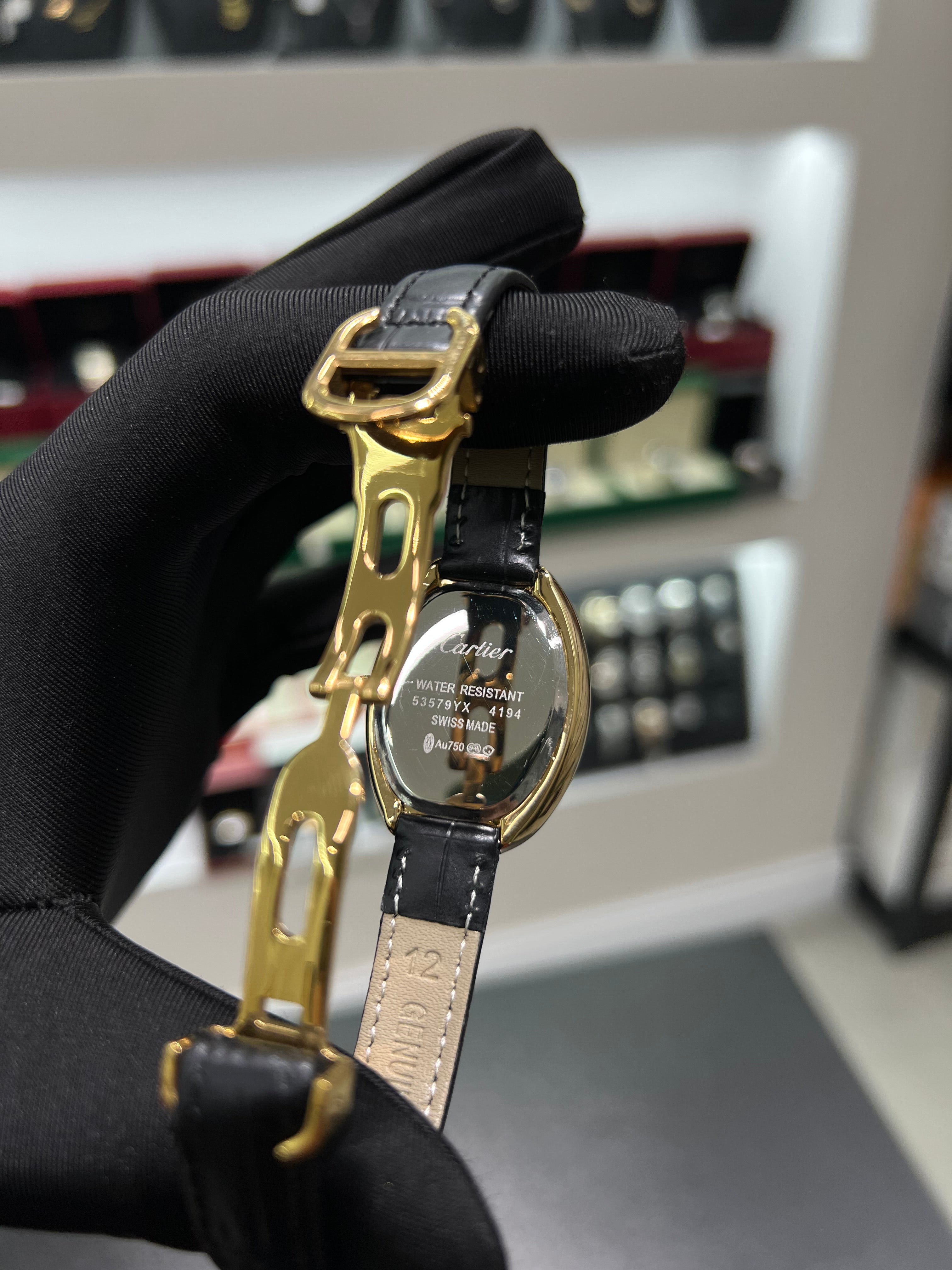 CARTIĖR BAIGNOIRĖ BLACK LEATHER