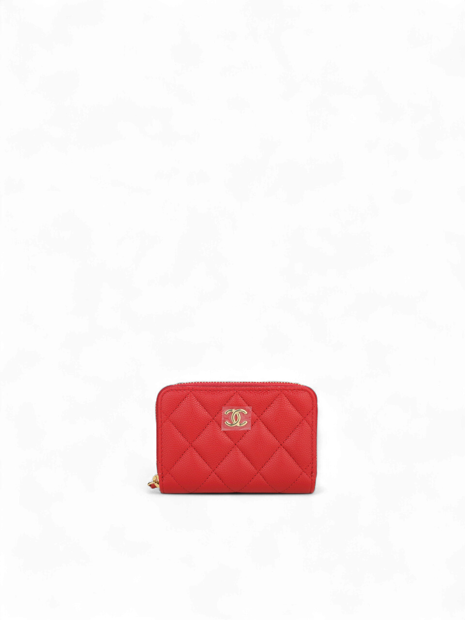 Chanel red leather wallet