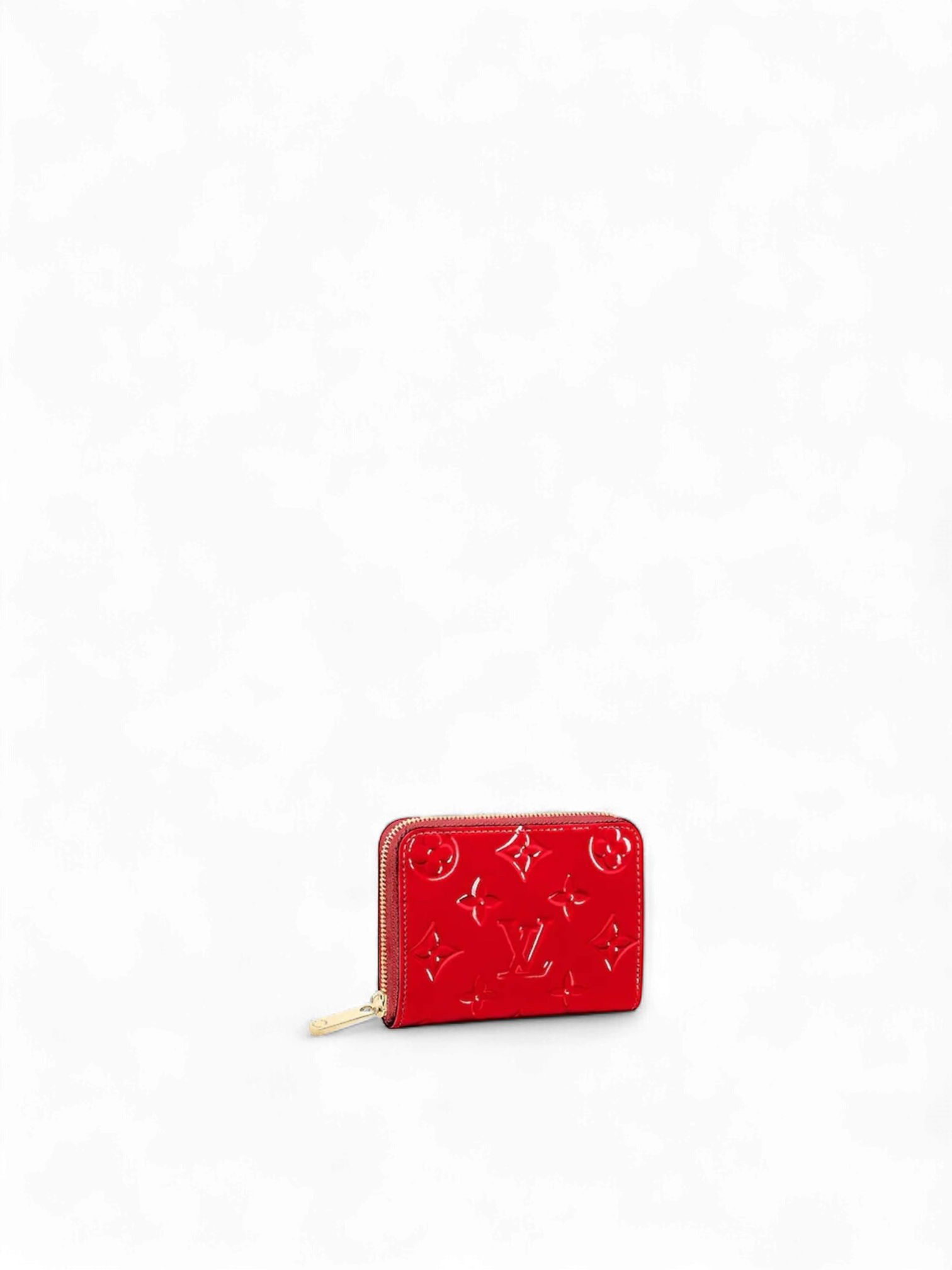 LV shiny red wallet