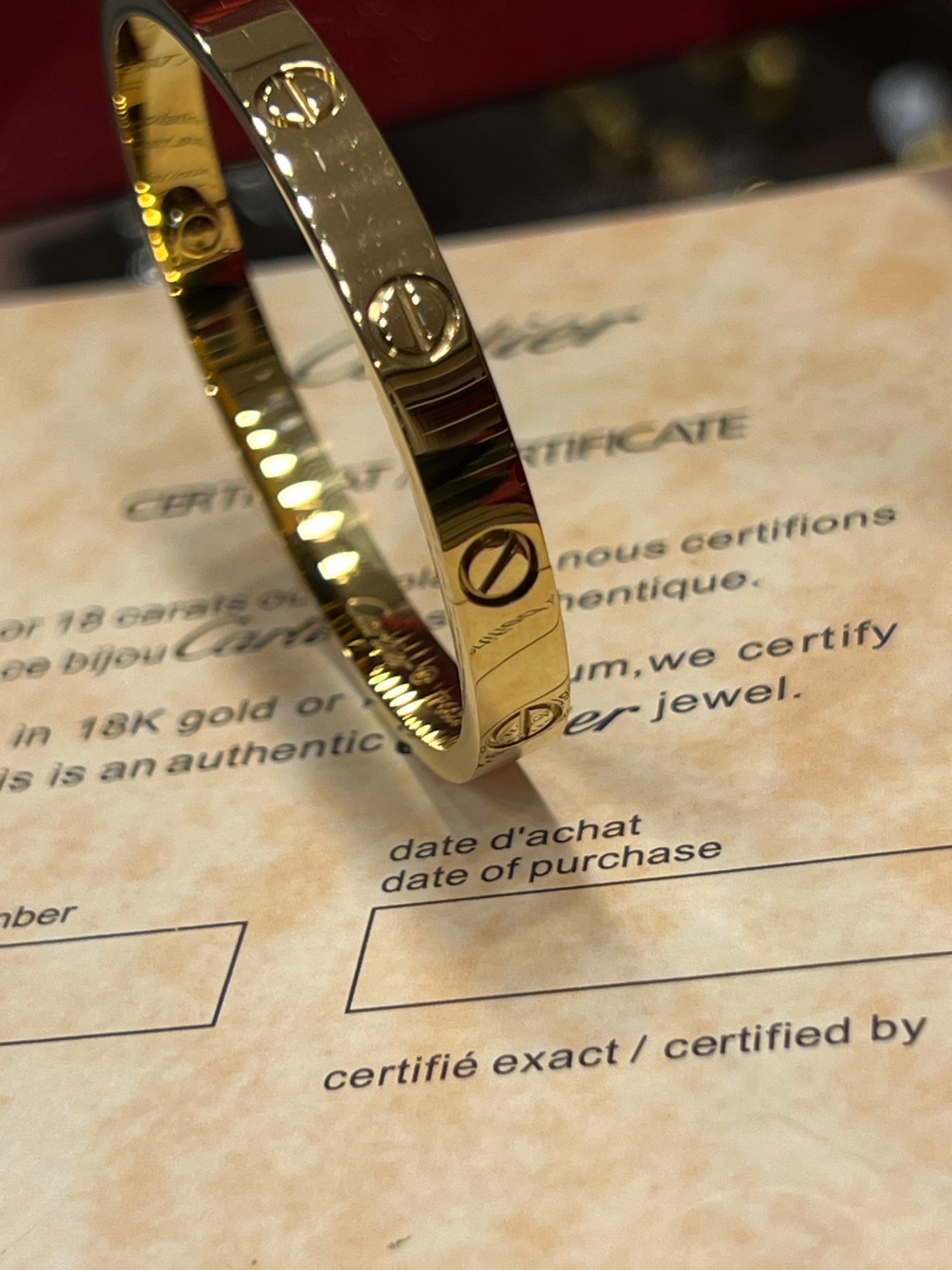 CARTIER LOVE BRACELET, CLASSIC MODEL, BRUSHED