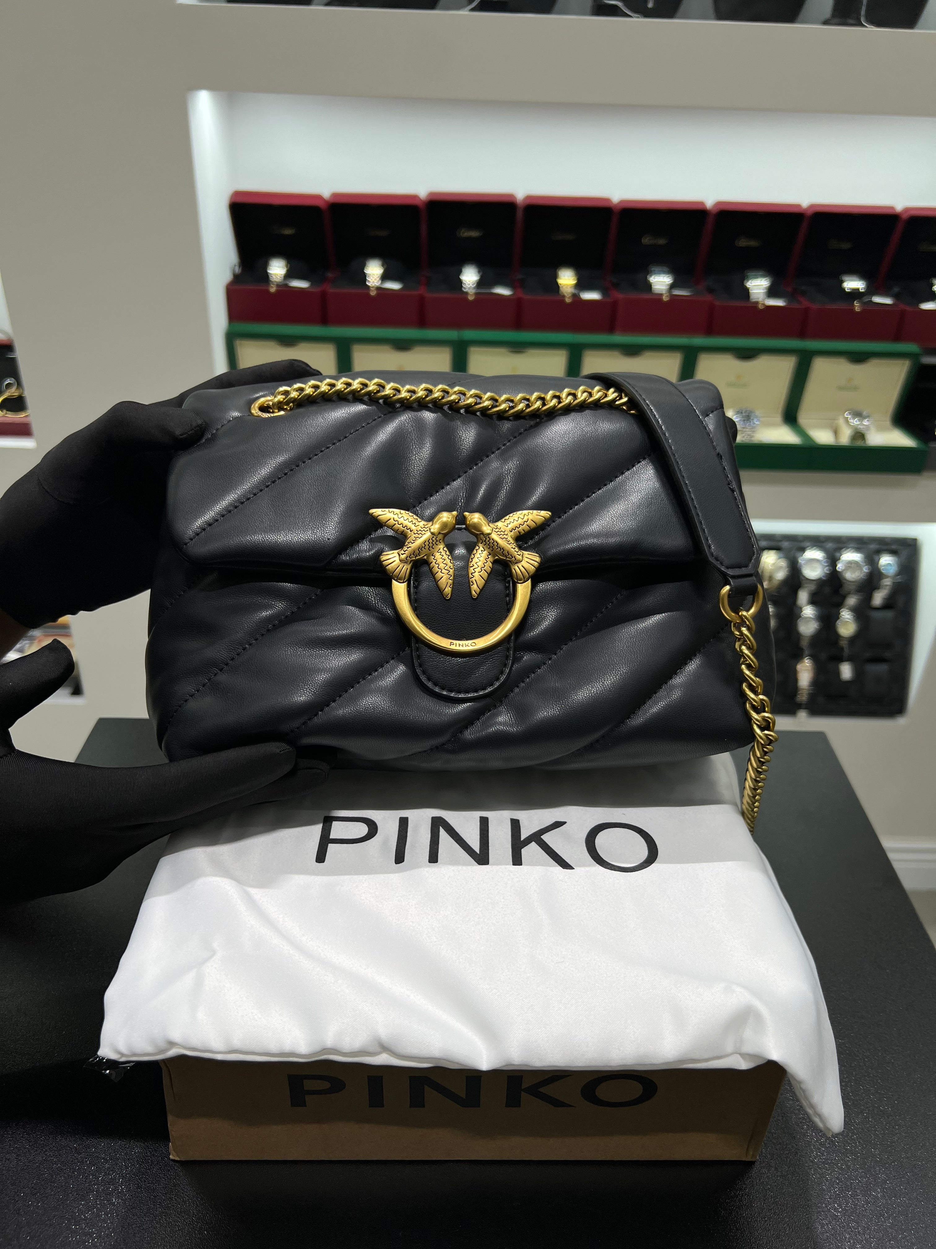 PINKŌ CLASSIC LOVE BAG PUFF MAXI QUILT