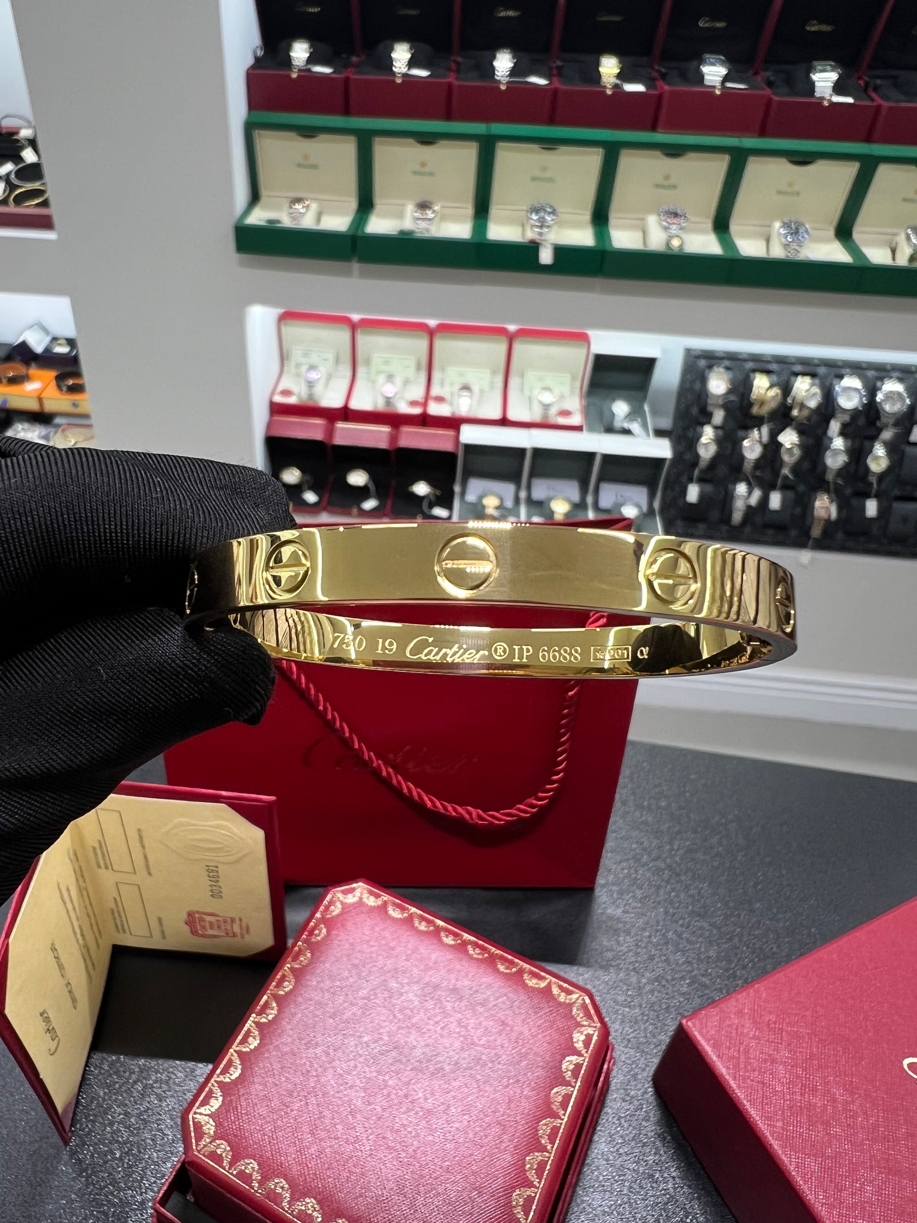 Bracelet Cartier LOVE en or, taille 16