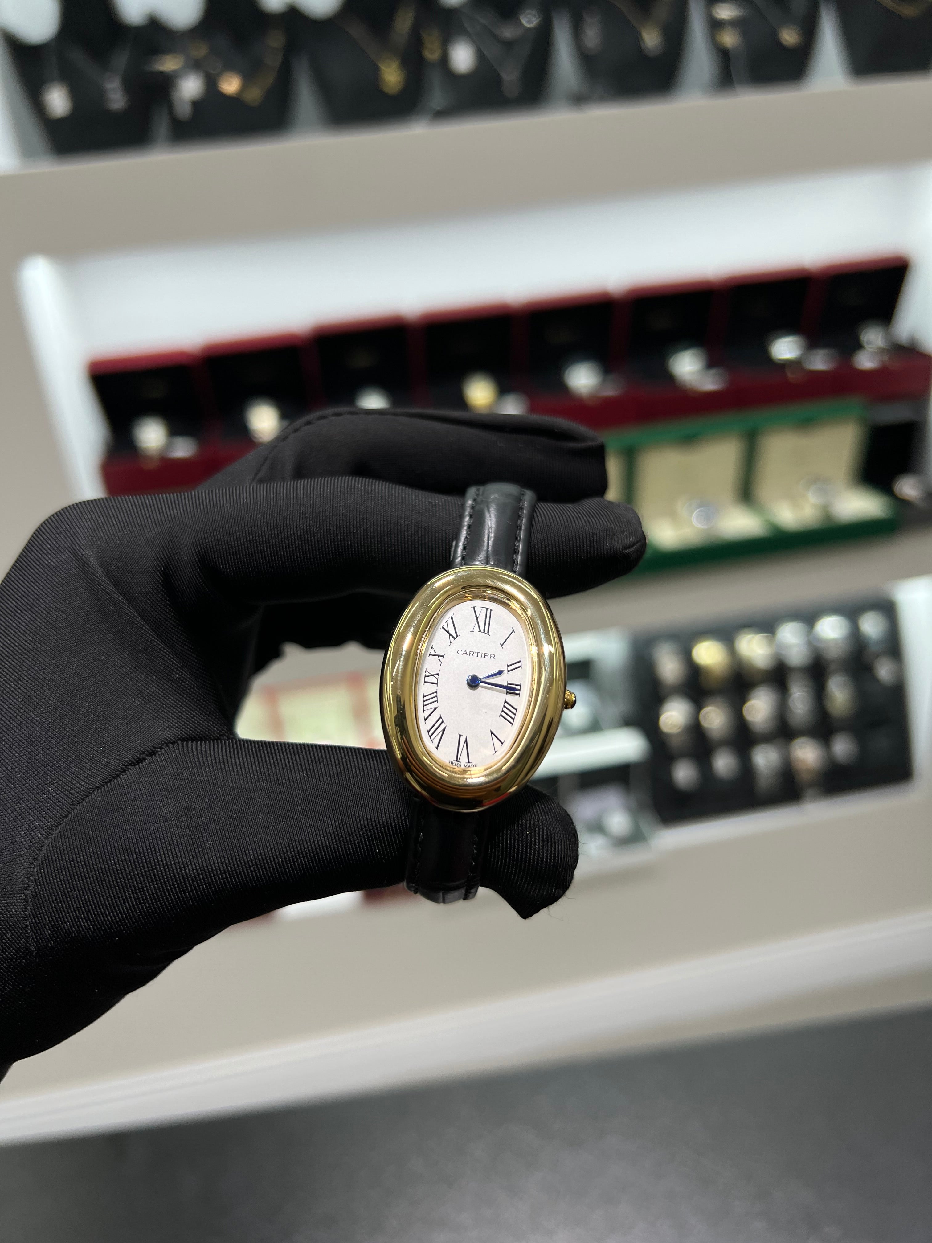 CARTIĖR BAIGNOIRĖ BLACK LEATHER