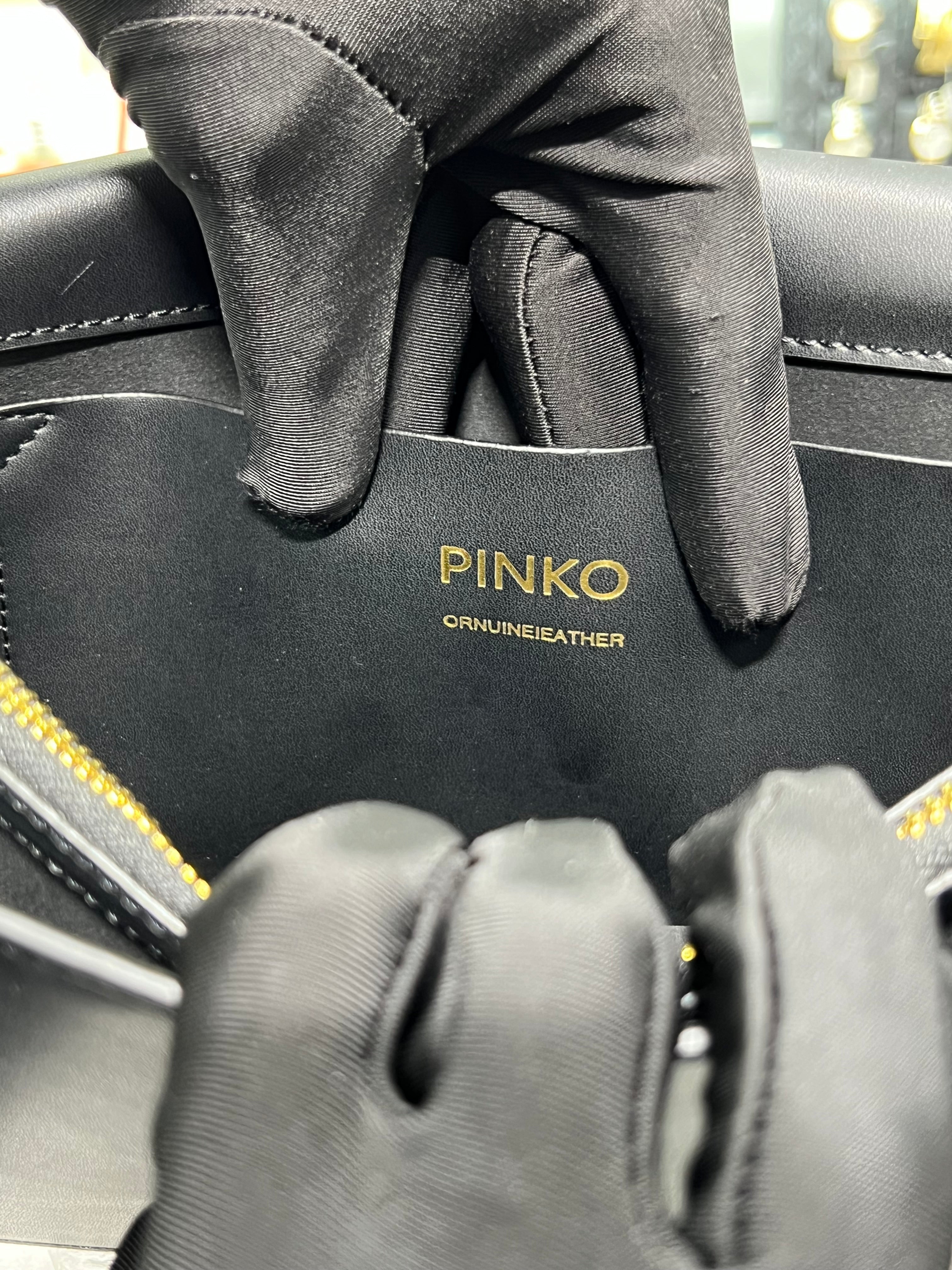 PINKŌ CLASSIC CALFSKIN SHOULDER STRAP