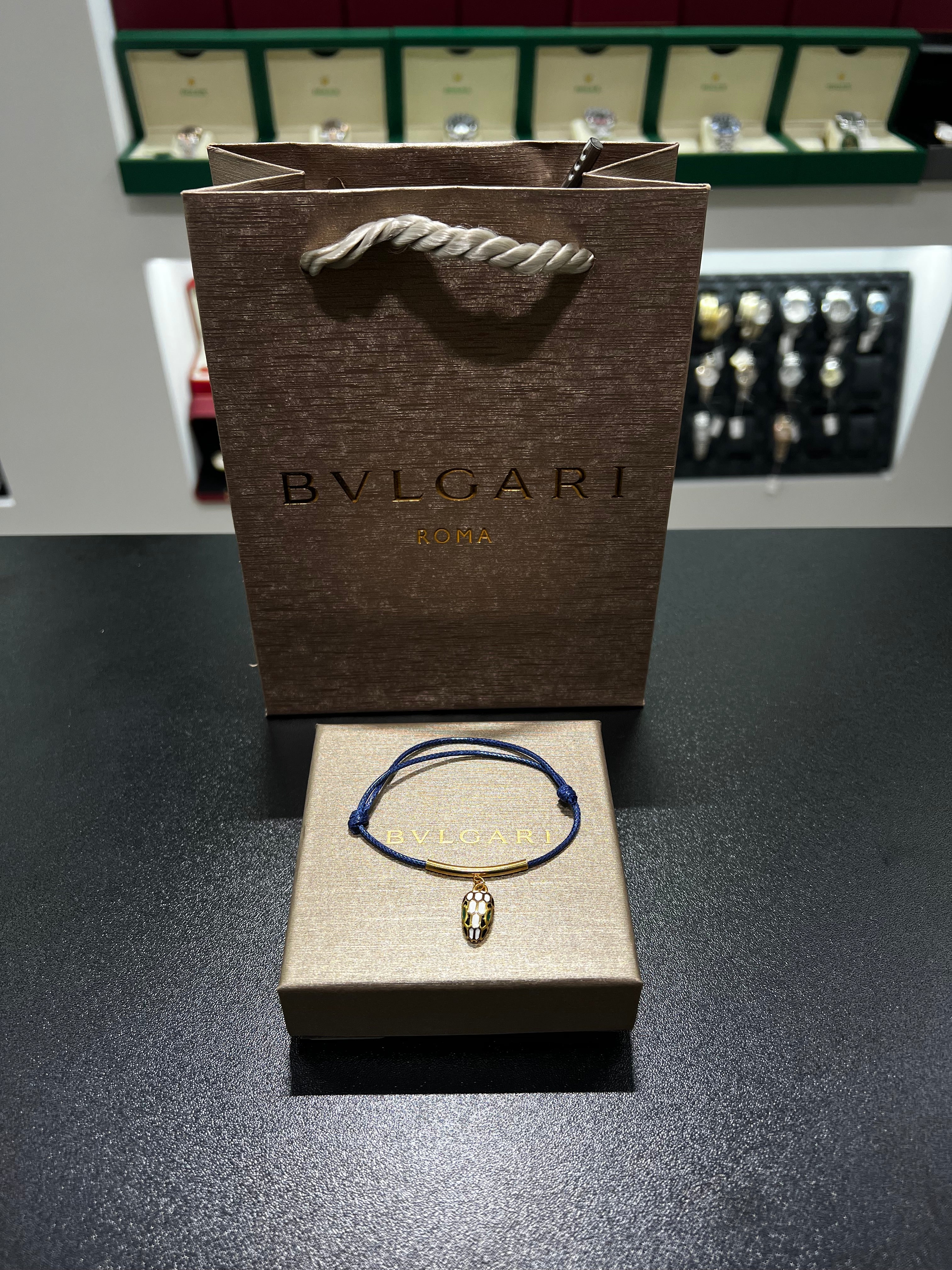 BULGARĮ BLUE THREAD BRACELET