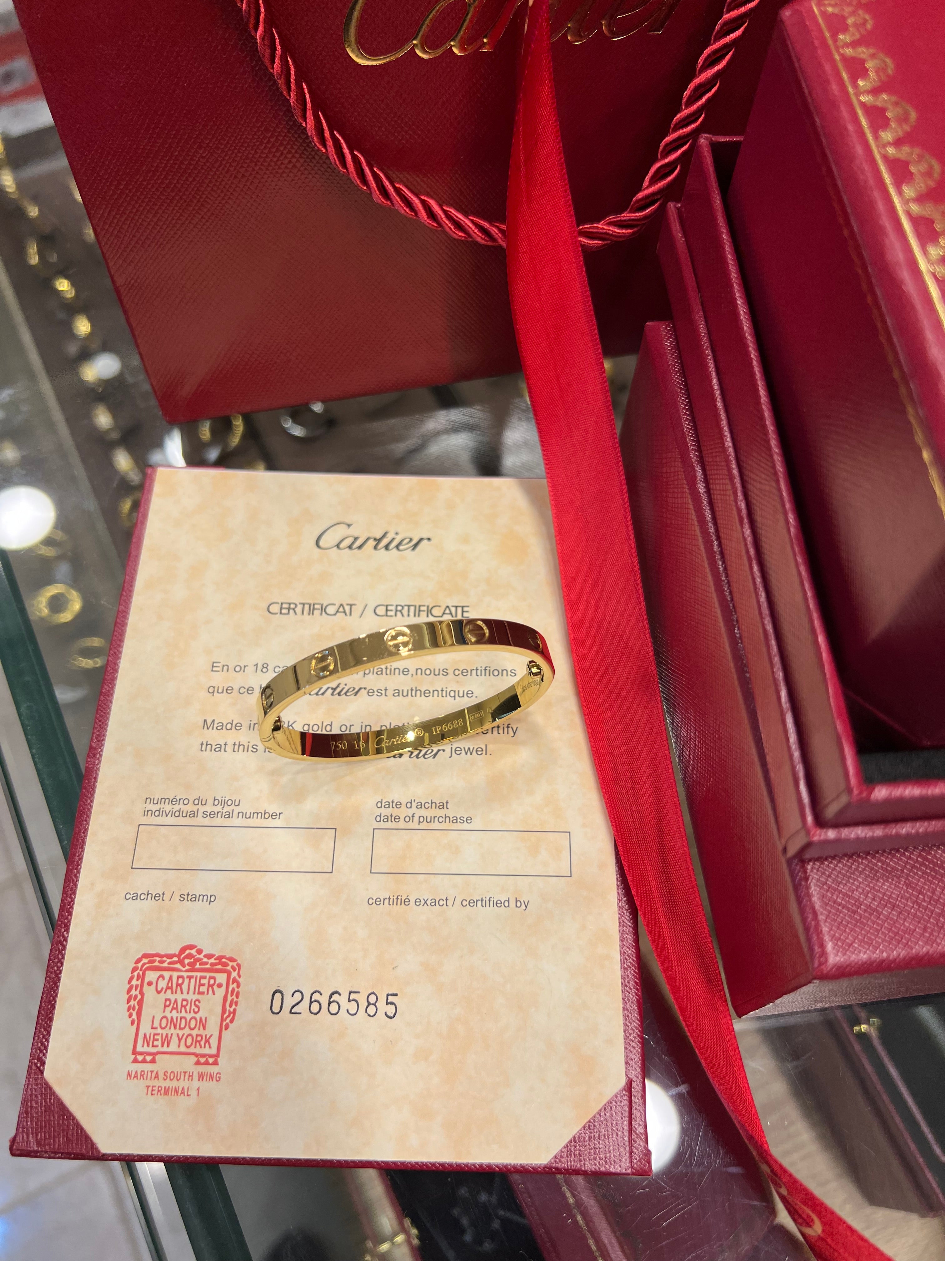 CARTIER LOVE BRACELET, CLASSIC MODEL, BRUSHED