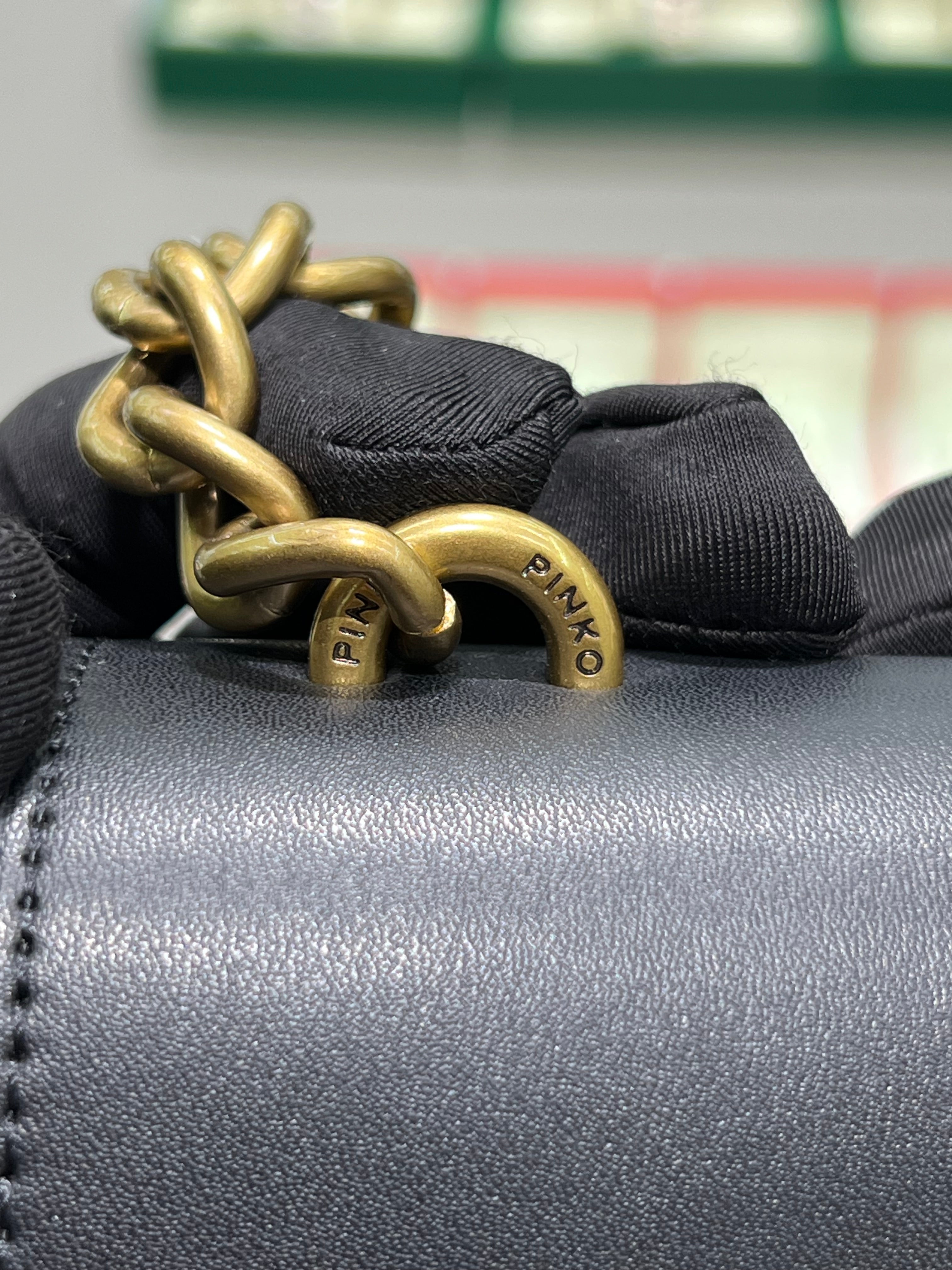 PINKŌ CLASSIC CALFSKIN SHOULDER STRAP