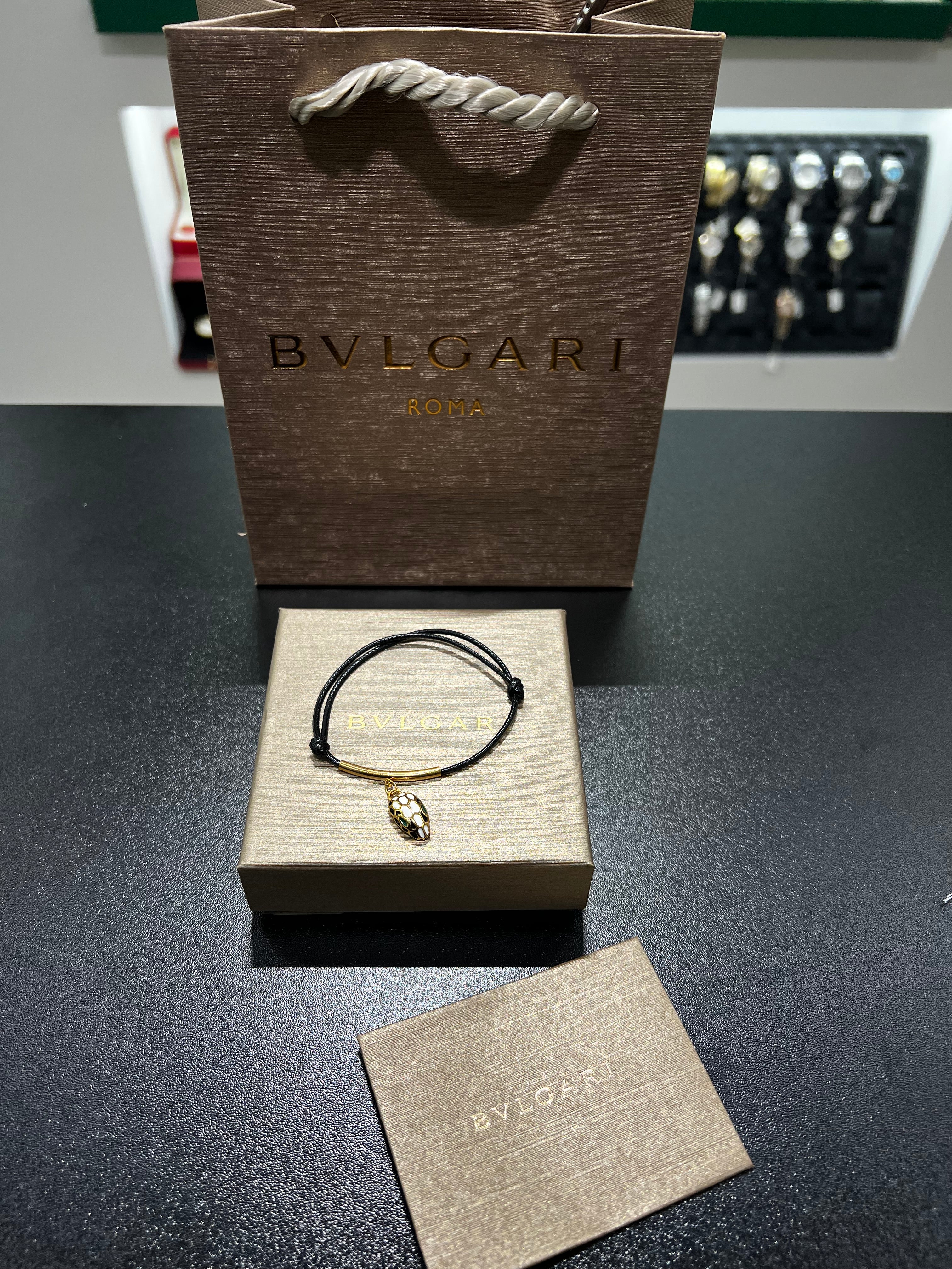 BULGARĮ BLACK THREAD BRACELET