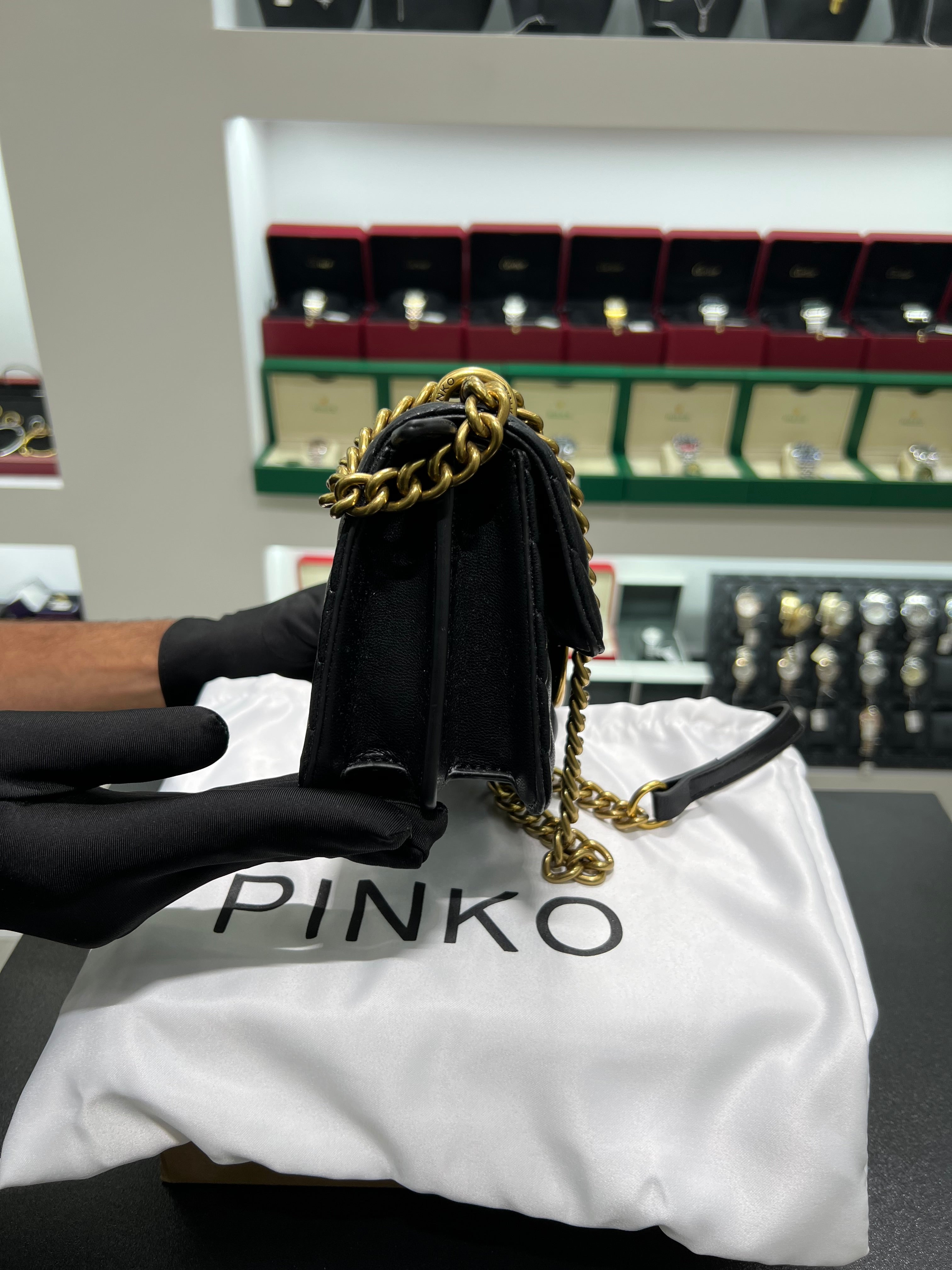 PINKŌ MINI LOVE BAG ONE CHEVRON