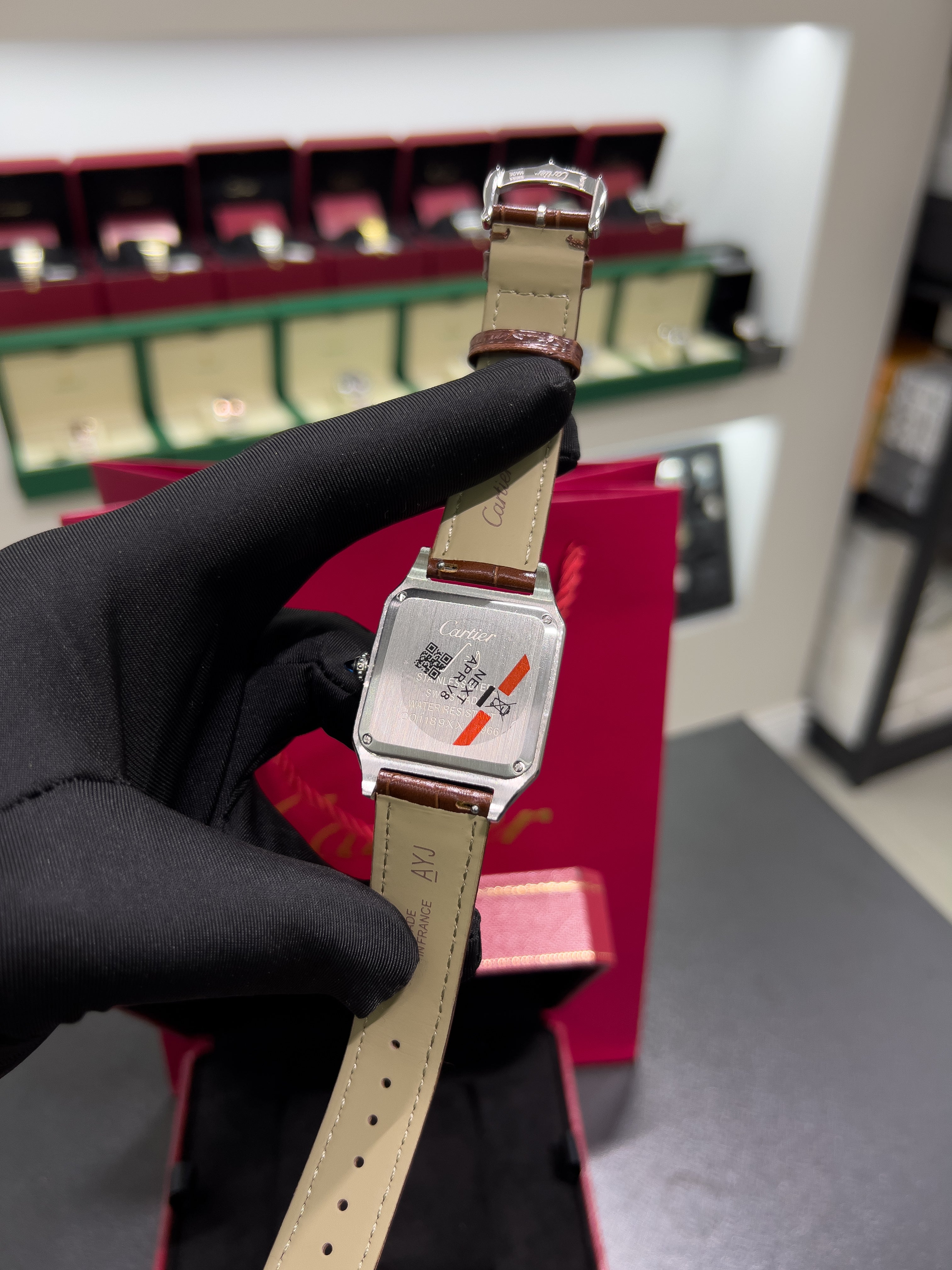 CARTIĖR SANTOS BROWN LEATHER