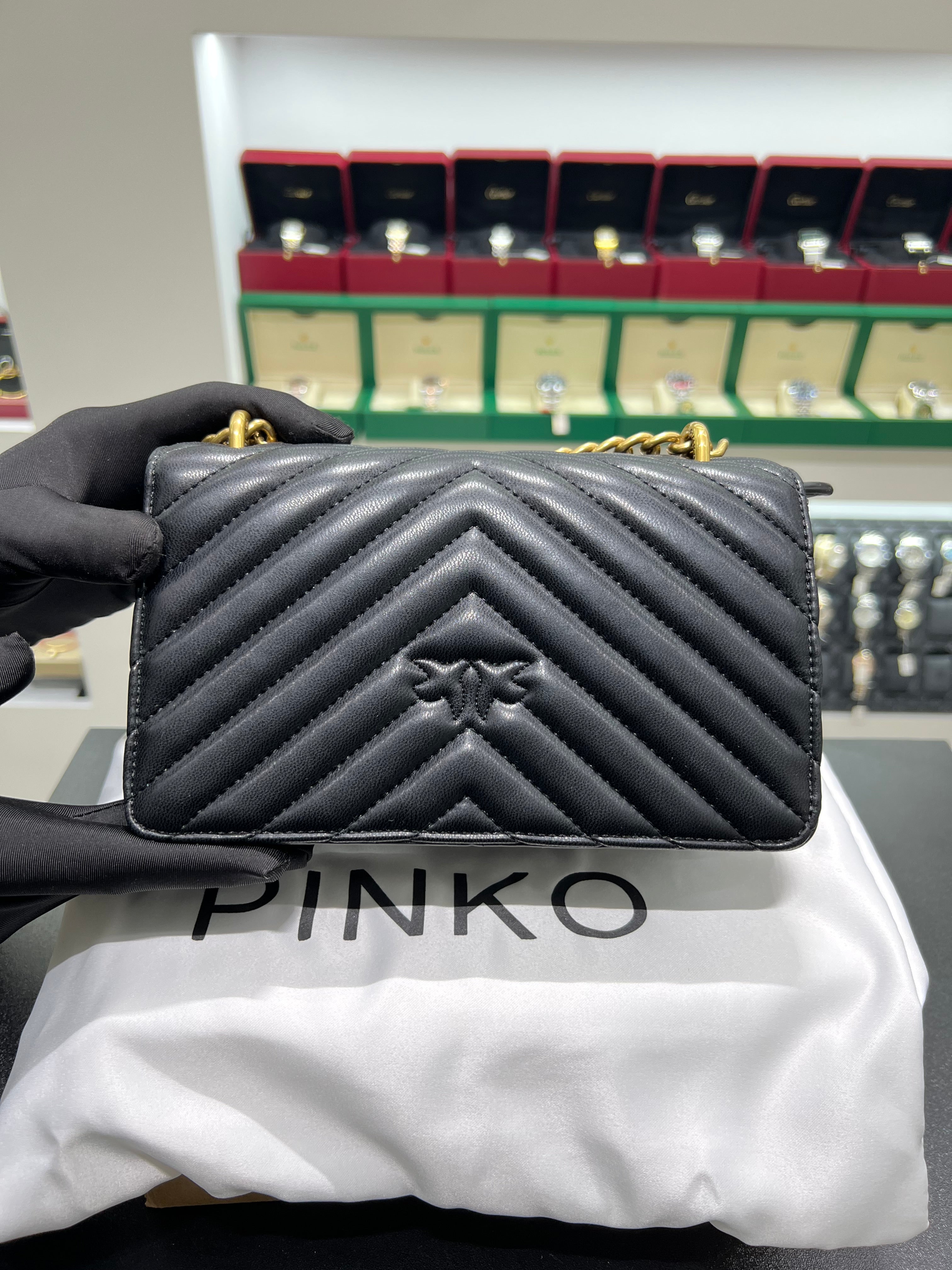 PINKŌ MINI LOVE BAG ONE CHEVRON