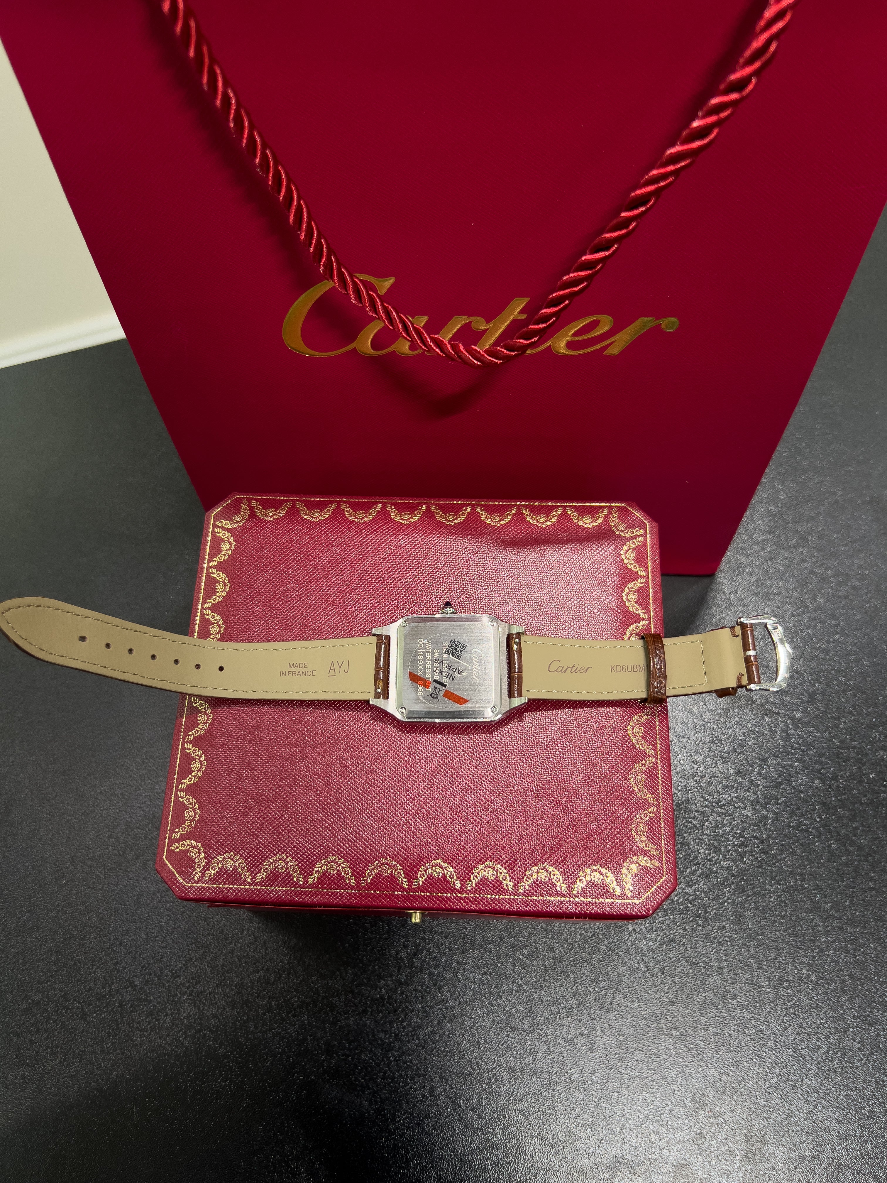 CARTIĖR SANTOS BROWN LEATHER