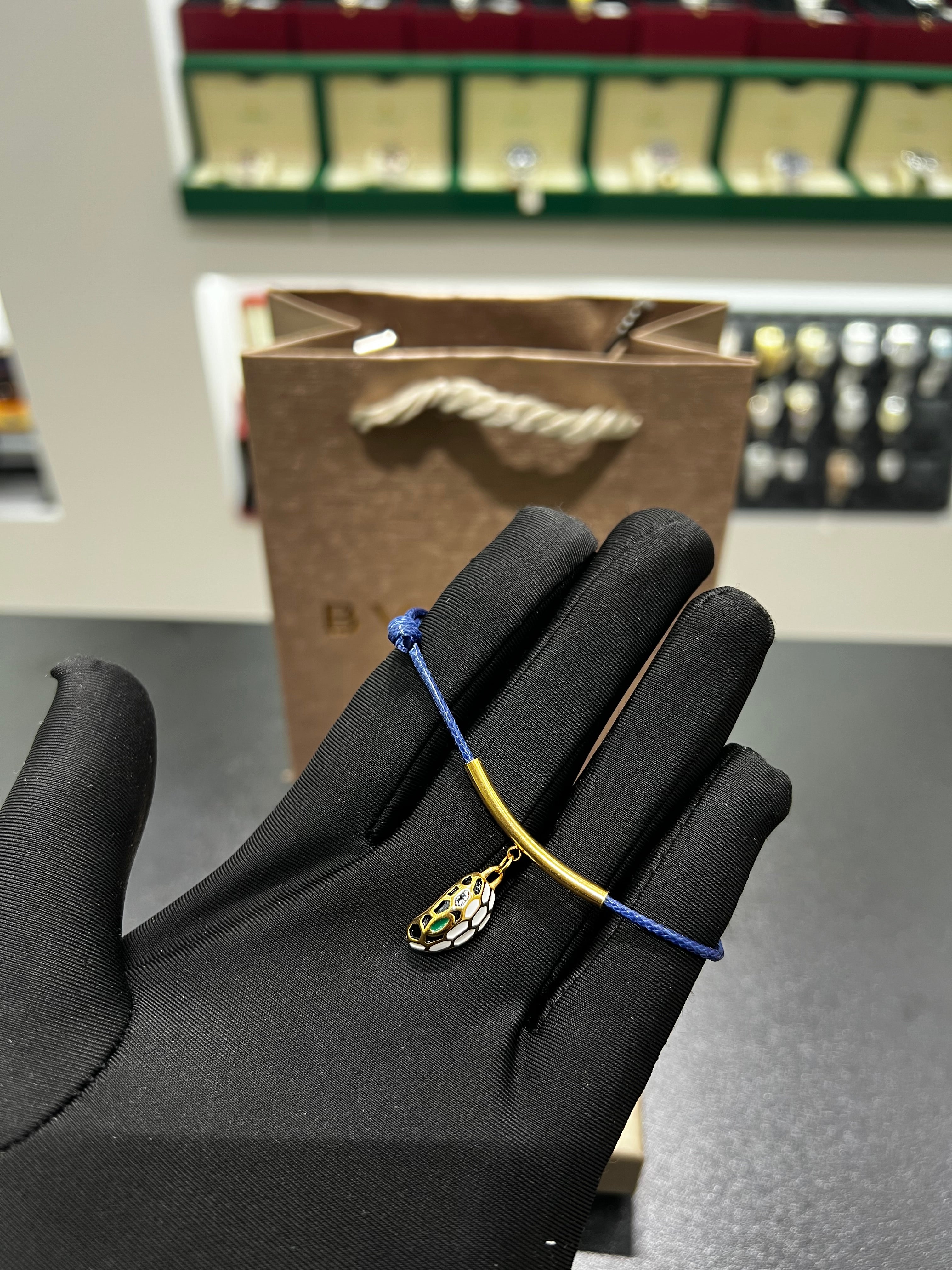 BULGARĮ BLUE THREAD BRACELET