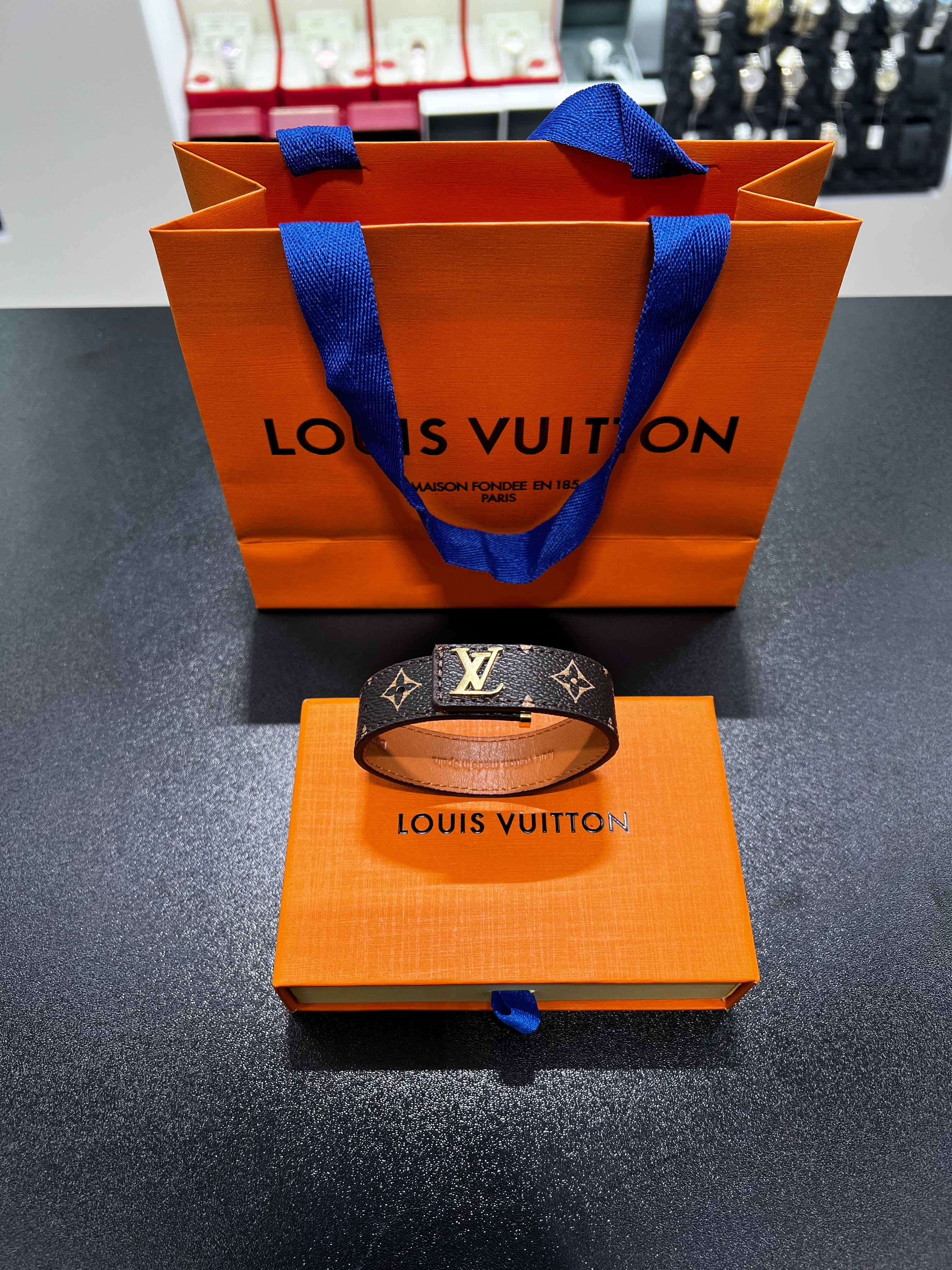 LV brown Wide bracelet