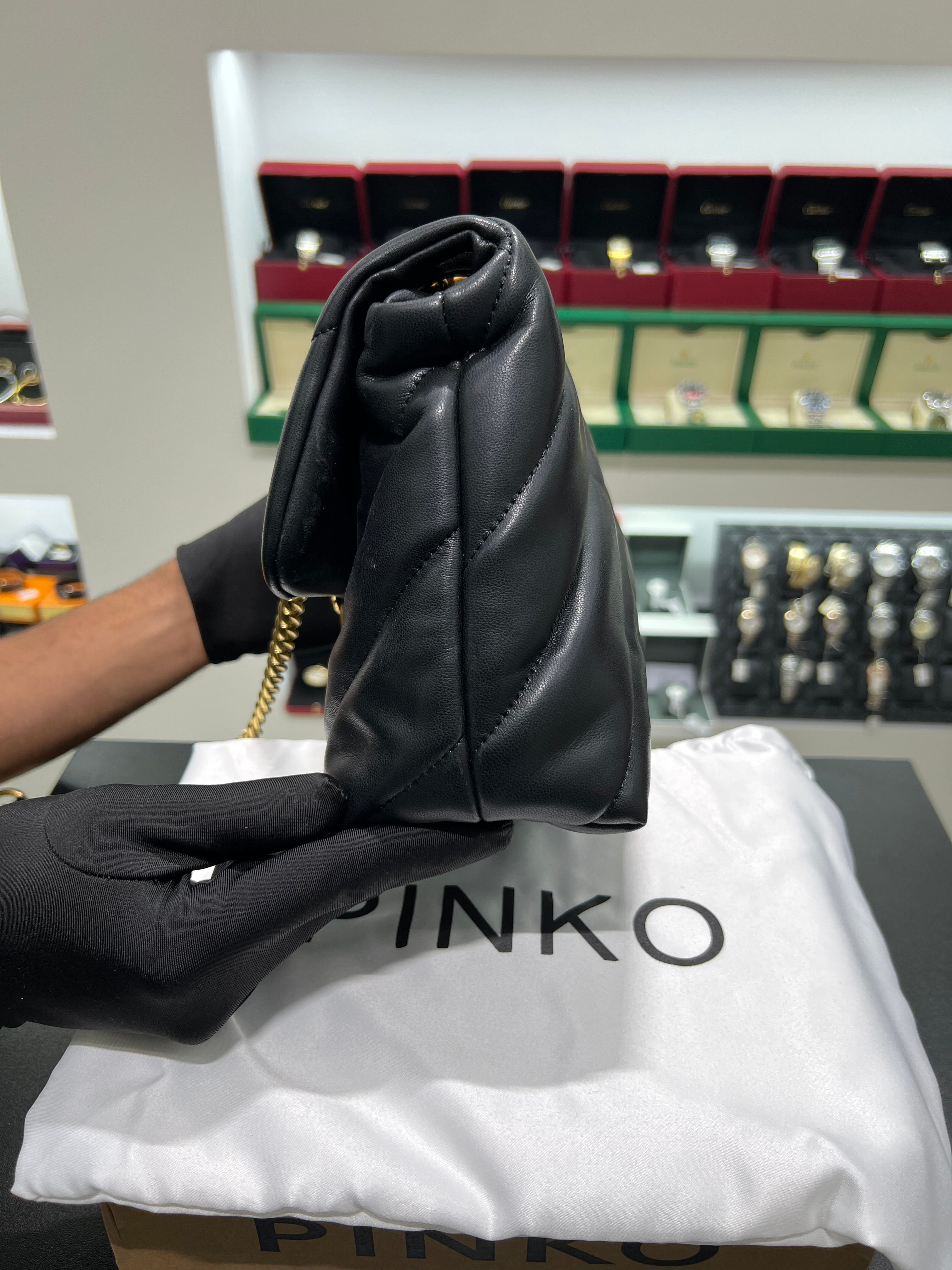 PINKŌ CLASSIC LOVE BAG PUFF MAXI QUILT